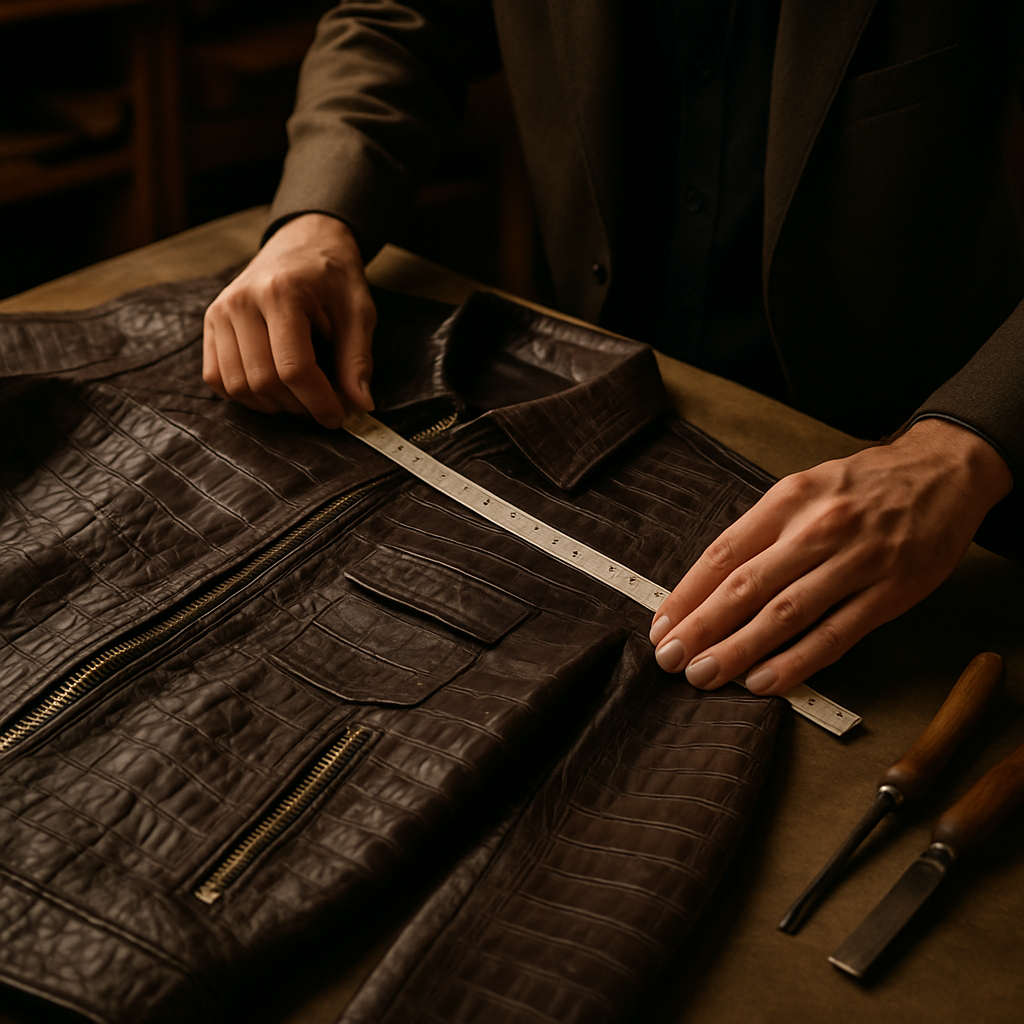 alligator leather jacket men