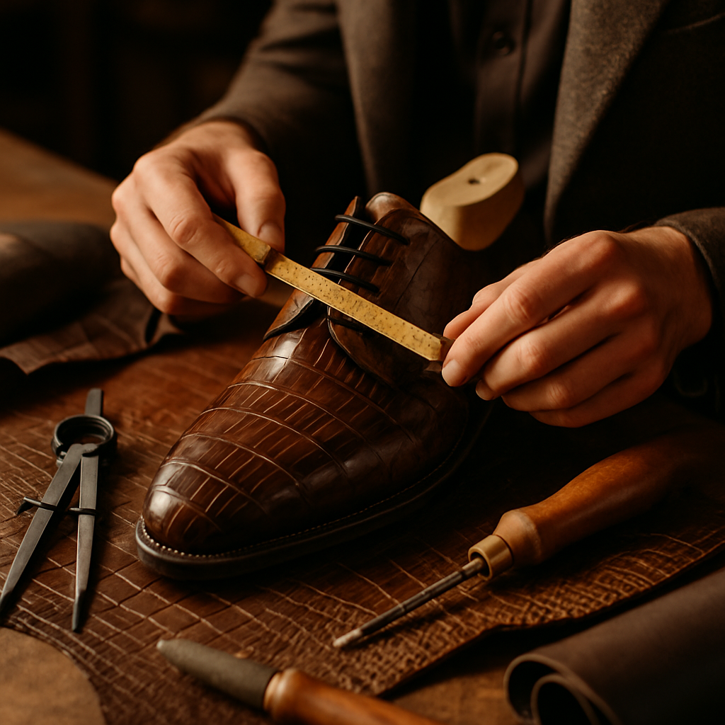 bespoke crocodile leather shoes