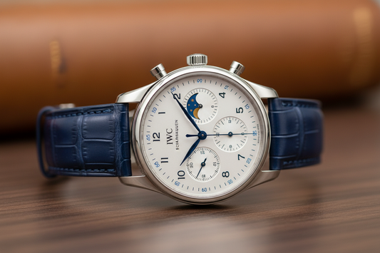 Elevate Your Wrist Game: The Allure of the Glossy Blue Alligator Strap for the IWC Portugieser