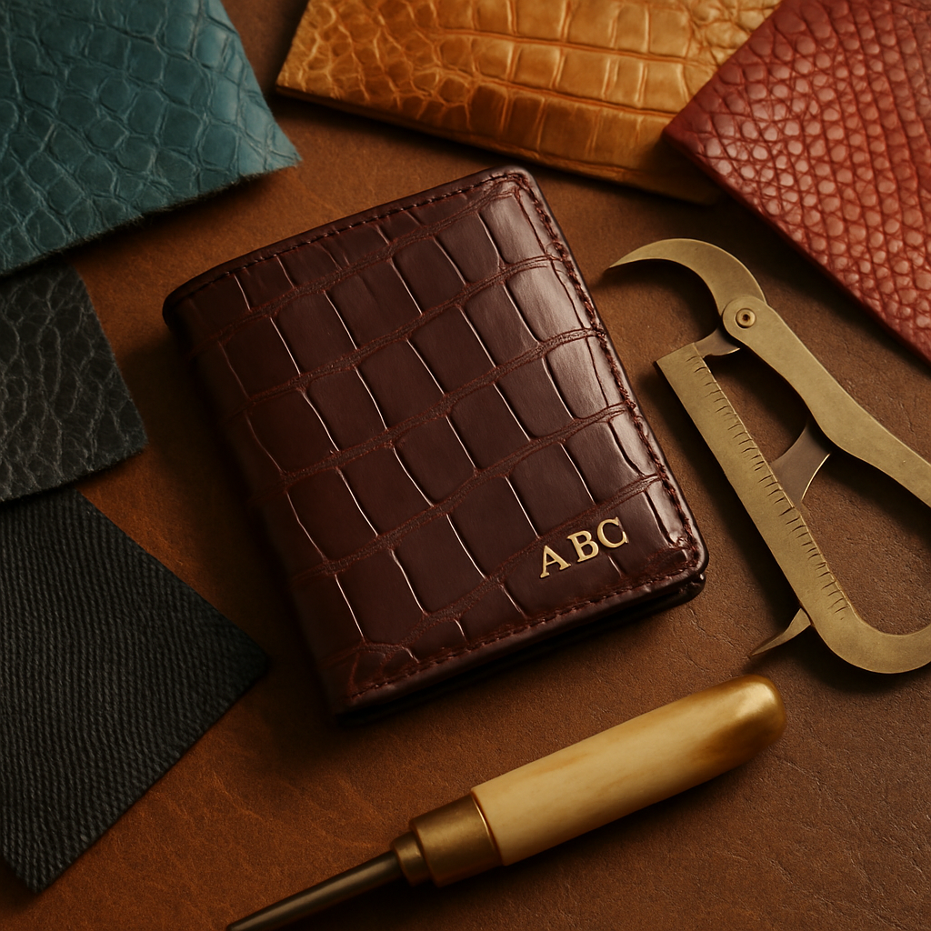 luxury exotic leather wallet