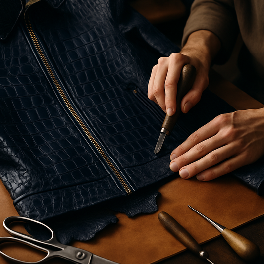 handmade alligator jacket