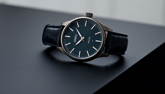 Elevate Your IWC Pilot with a Matte Black Alligator Strap