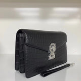 Handmade Crocodile Skin Clutch Wallet Business, Stylish Alligator Clutch Wallet