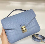 Genuine Matte Alligator Leather Top Handle Bag for Women