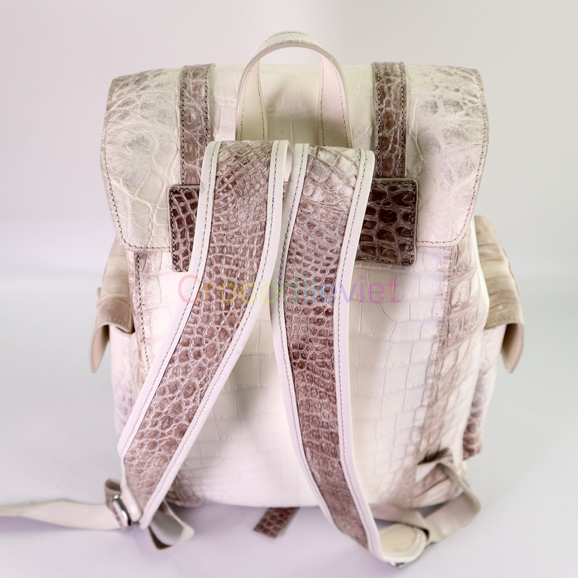 crocodile leather backpack price Himalaya Alligator Skin Leather Backpack Shoulder Bag Travel Bag – Crocodile Viet