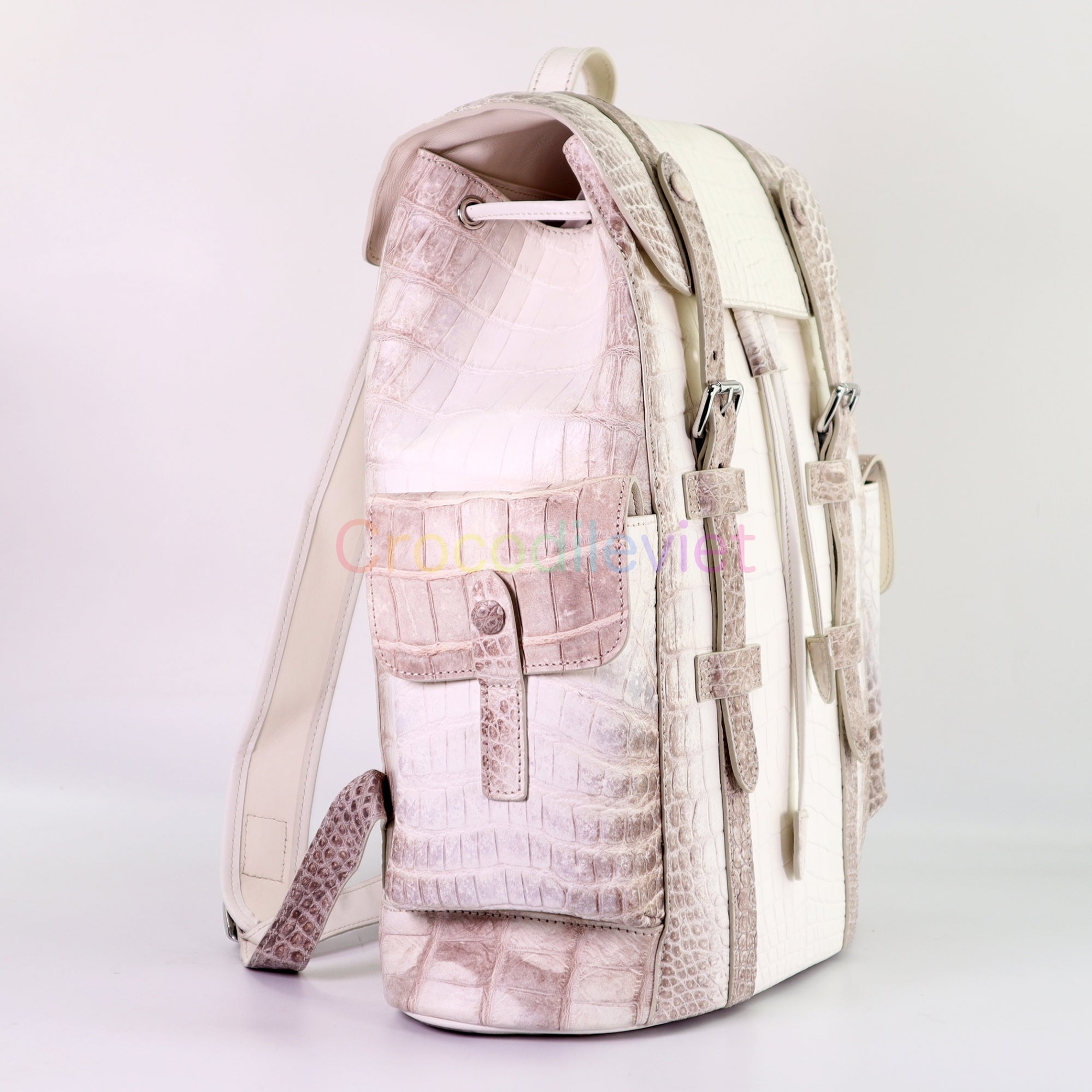 Handcrafted Alligator Skin Leather Backpack Shoulder Bag Travel Bag –  Crocodile Viet
