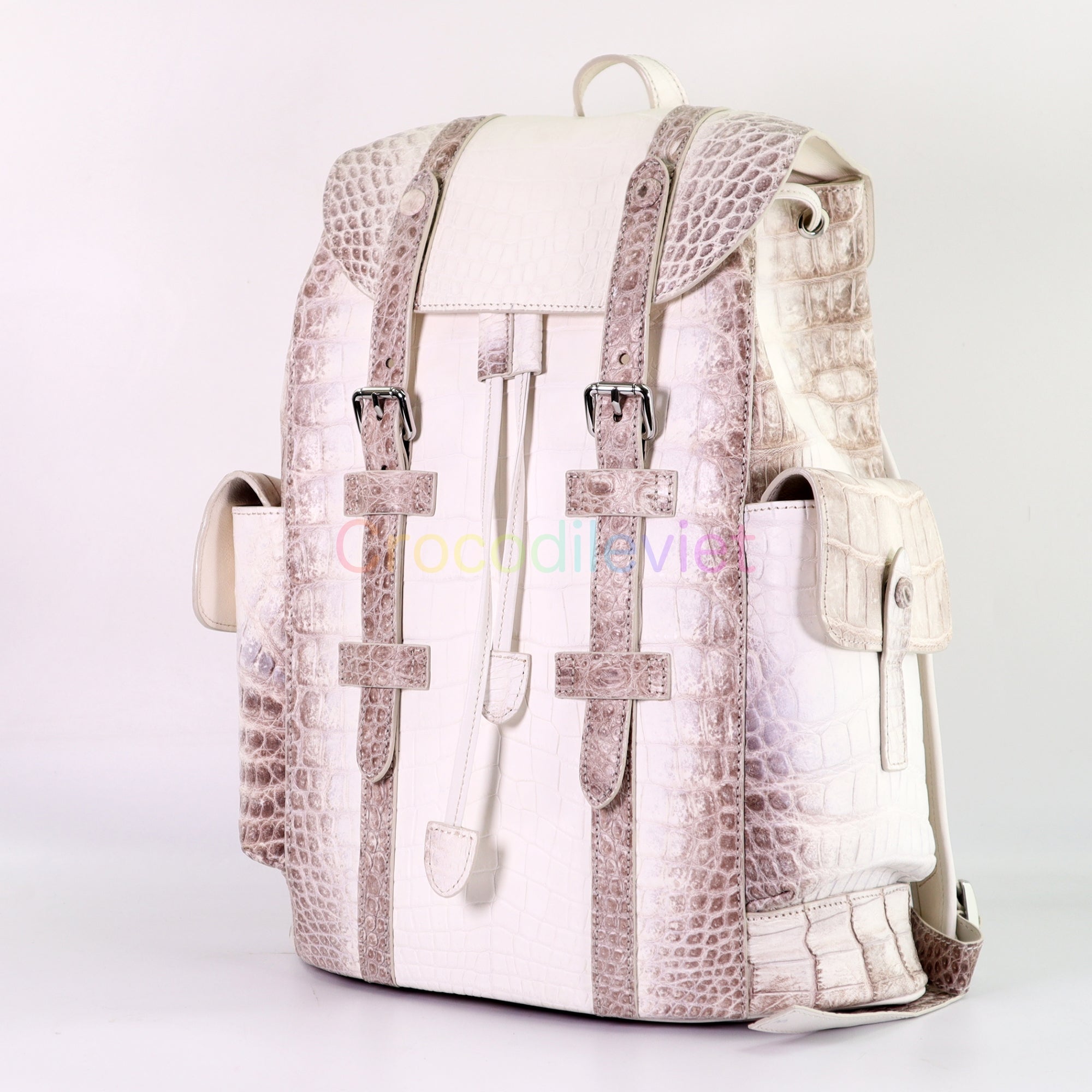 Christopher backpack leather bag Louis Vuitton White in Leather