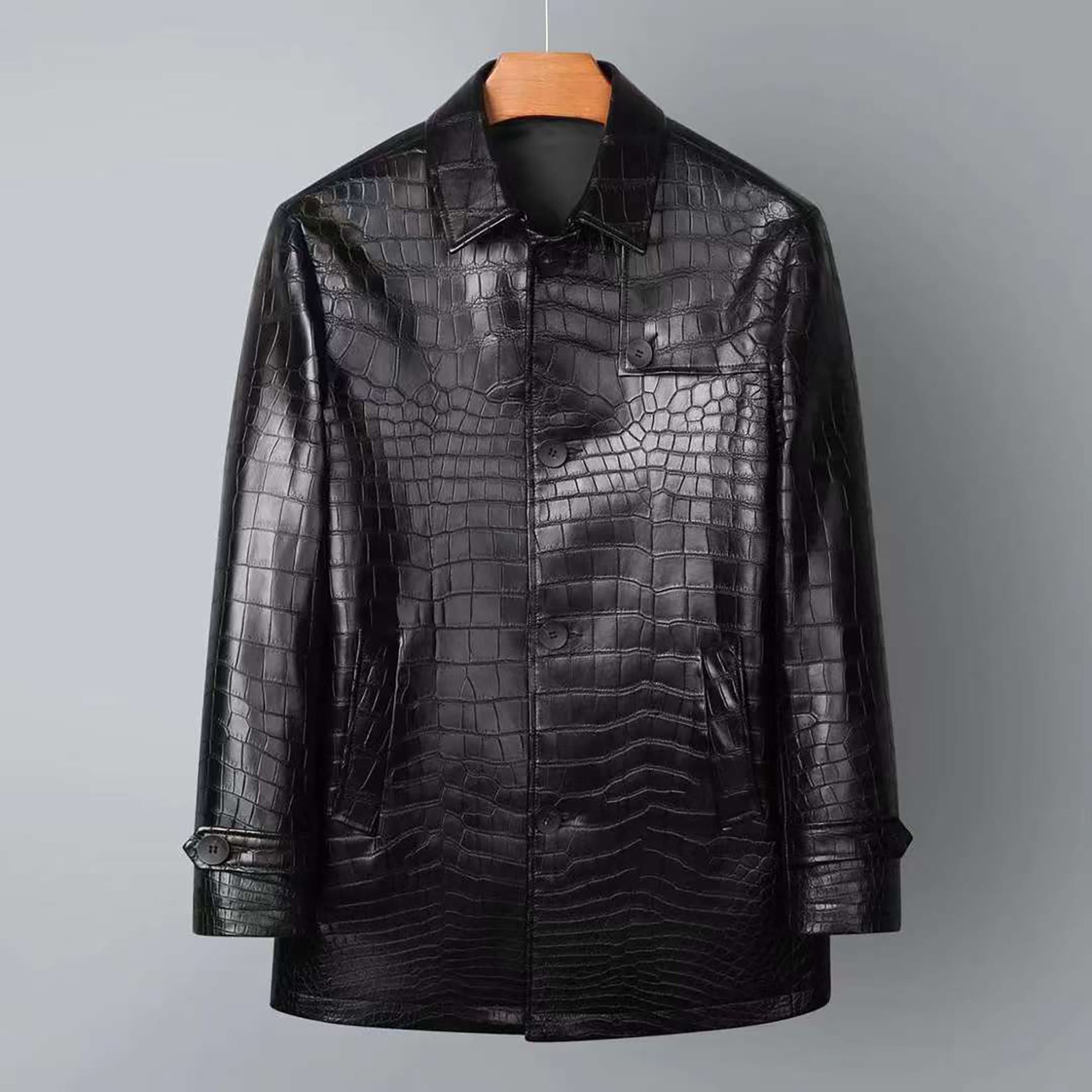 Classic Alligator Leather Jackets for Men