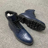 Handmade Men’s Alligator Leather Boots – Premium Black, Dark Brown, Navy