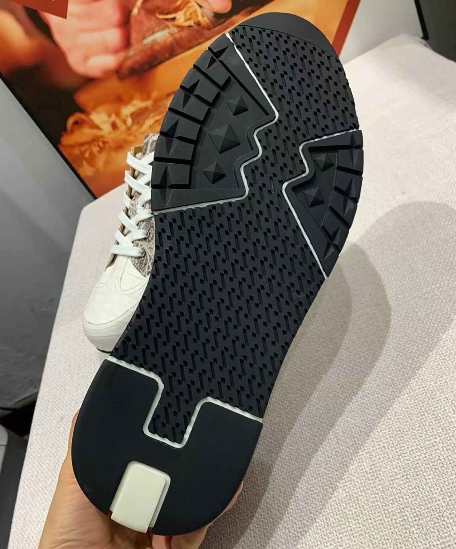 Handmade White Belly Alligator Sneakers for Men – Premium Men’s Himalaya Alligator Skin Sneakers with Luxury Street Style