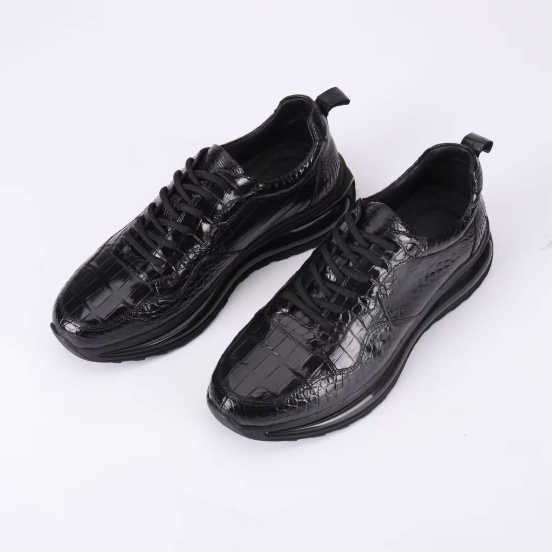 Men's Alligator Leather Sneakers Luxury Comfort and Style