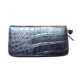 Genuine Alligator Crocodile Skin Leather Men's Zipper Wallets Purse Green, Dark Brown #0405