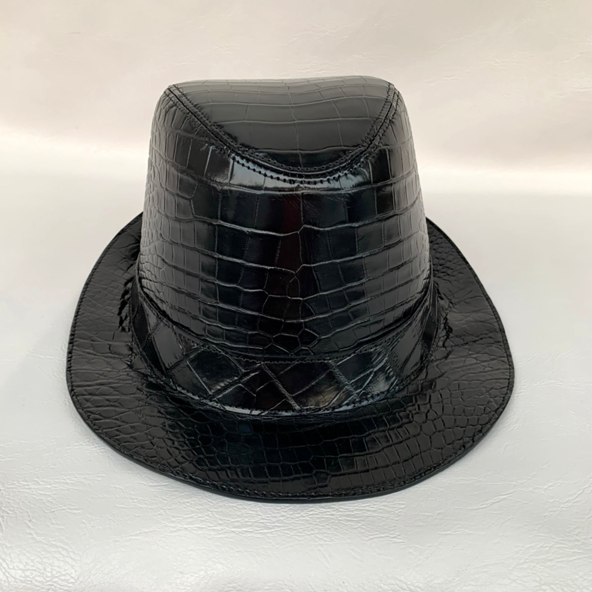 Alligator Leather Bucket Hat for Men – Handmade Leather Hat