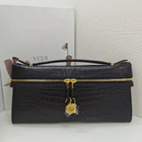 Genuine Alligator Top Handle Clutch – Handmade Evening Bag for Women