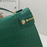 Genuine Alligator Top Handle Clutch – Handmade Evening Bag for Women