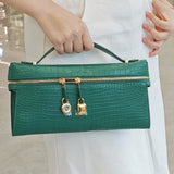 Genuine Alligator Top Handle Clutch – Handmade Evening Bag for Women