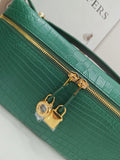 Genuine Alligator Top Handle Clutch – Handmade Evening Bag for Women