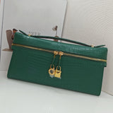 Genuine Alligator Top Handle Clutch – Handmade Evening Bag for Women