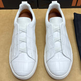 Alligator Leather Sneakers – Elastic Lace Designer Shoes for Men
