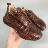 Genuine Alligator Leather Chunky Sneakers shoes for Men