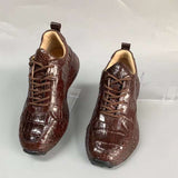 Genuine Alligator Leather Chunky Sneakers shoes for Men