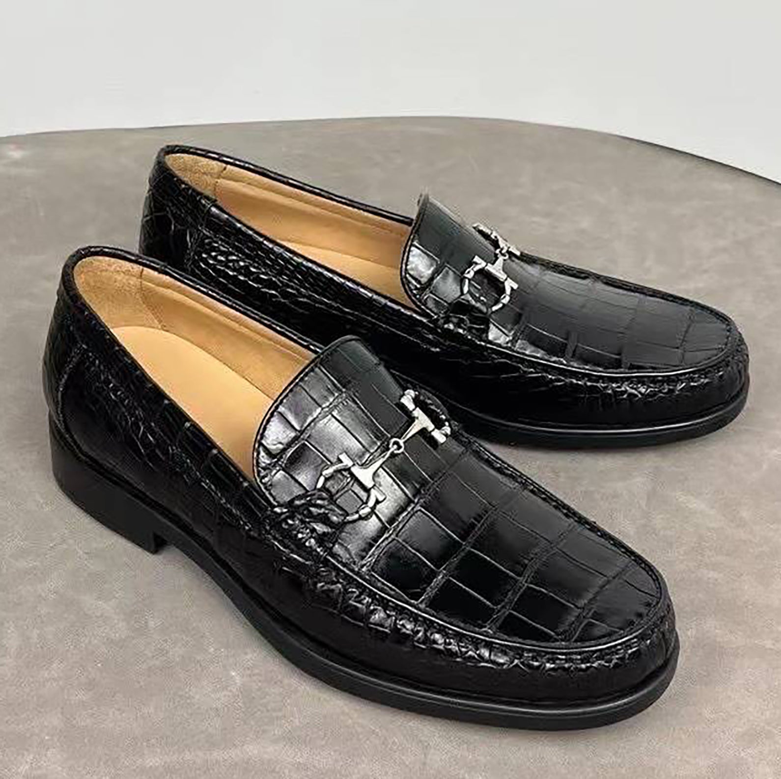 Genuine Alligator Skin Loafers Premium Handmade Bit Dress Shoes for Crocodile Viet Genuine Alligator Skin Loafers Premium Handmade Bit Dress Shoes for Crocodile Viet