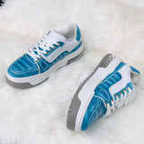 Genuine Alligator Sneakers for Men – Handcrafted Blue Exotic Leather with Sport Sole, Luxury Detailing, and Modern Performance Comfort