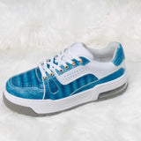 Genuine Alligator Sneakers for Men – Handcrafted Blue Exotic Leather with Sport Sole, Luxury Detailing, and Modern Performance Comfort