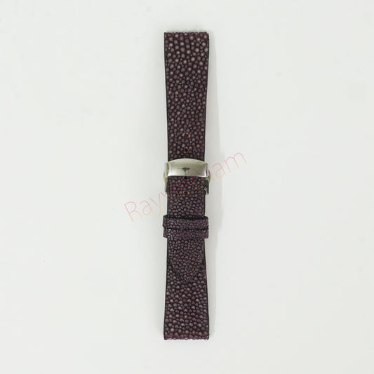 Genuine Ray Leather Watch Straps With Deployant Clasp, Leather Watch Bands Quick Release Pins, Handmade Leather Watch Strap