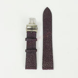 Genuine Ray Leather Watch Straps With Deployant Clasp, Leather Watch Bands Quick Release Pins, Handmade Leather Watch Strap