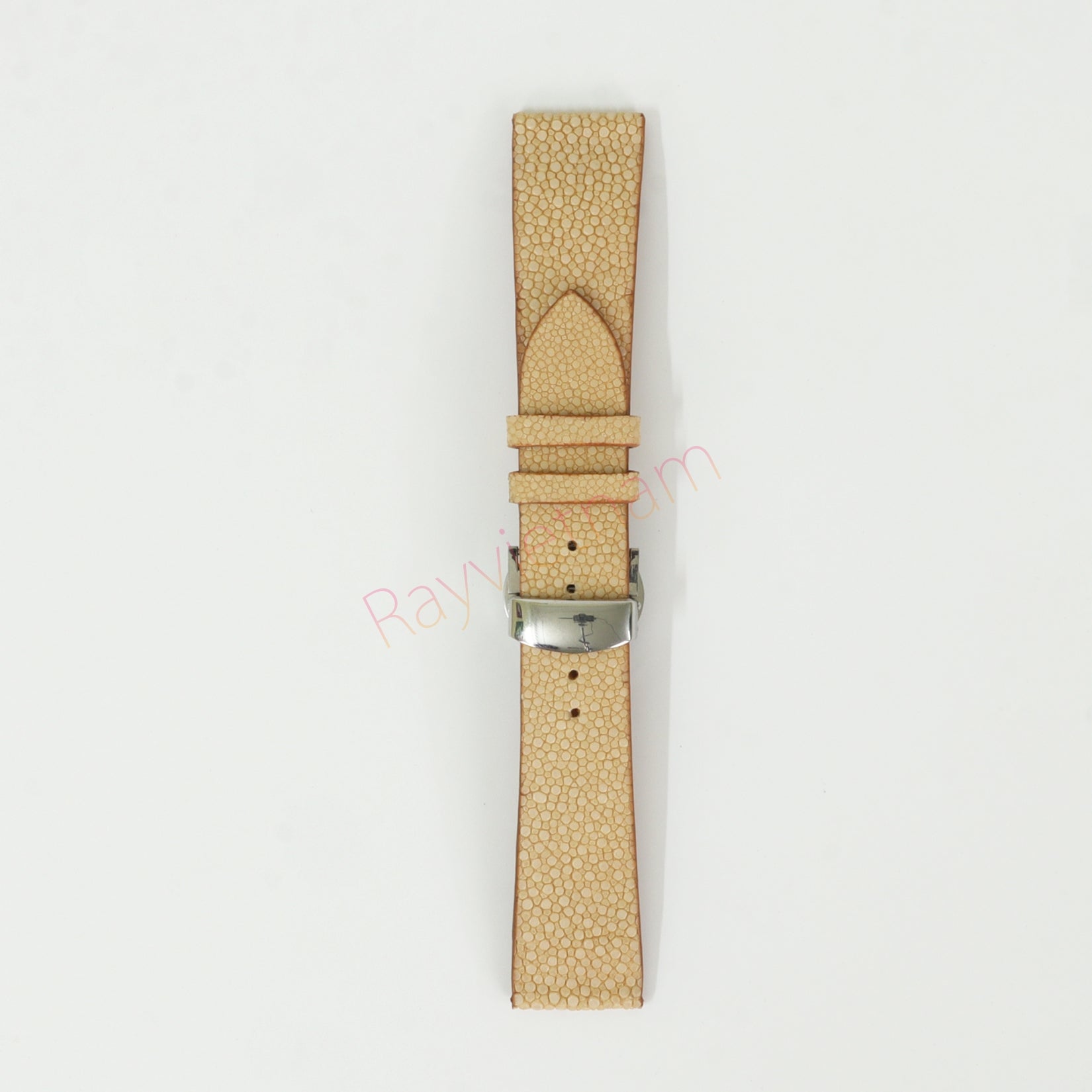 Genuine Stingray Leather Watch Straps With Deployant Clasp, Leather Watch Bands Quick Release Pins, Handmade Leather Watch Strap