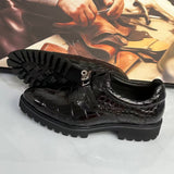 Genuine Alligator Leather Monk Strap Shoes for Men – Handcrafted Black Exotic Loafers with Rugged Sole, Luxury Hardware, and Timeless American Style