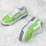 Genuine Alligator Sneakers for Men – Handcrafted Green Patina Luxury Shoes with Sport Sole and Distinctive Exotic Texture