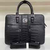 Luxury Matte Alligator Leather Briefcase – Handcrafted Elegance for the Modern Professional
