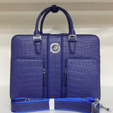 Luxury Matte Alligator Leather Briefcase – Handcrafted Elegance for the Modern Professional