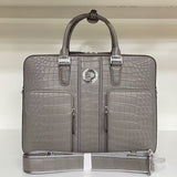 Luxury Matte Alligator Leather Briefcase – Handcrafted Elegance for the Modern Professional