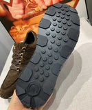 Handmade Dark Brown Alligator Nubuck Sneakers for Men – Luxury Exotic Leather Trainers with Rubber Sole