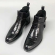 Handmade Men’s Alligator Leather Boots – Luxury Black, Dark Brown Jodhpur Design