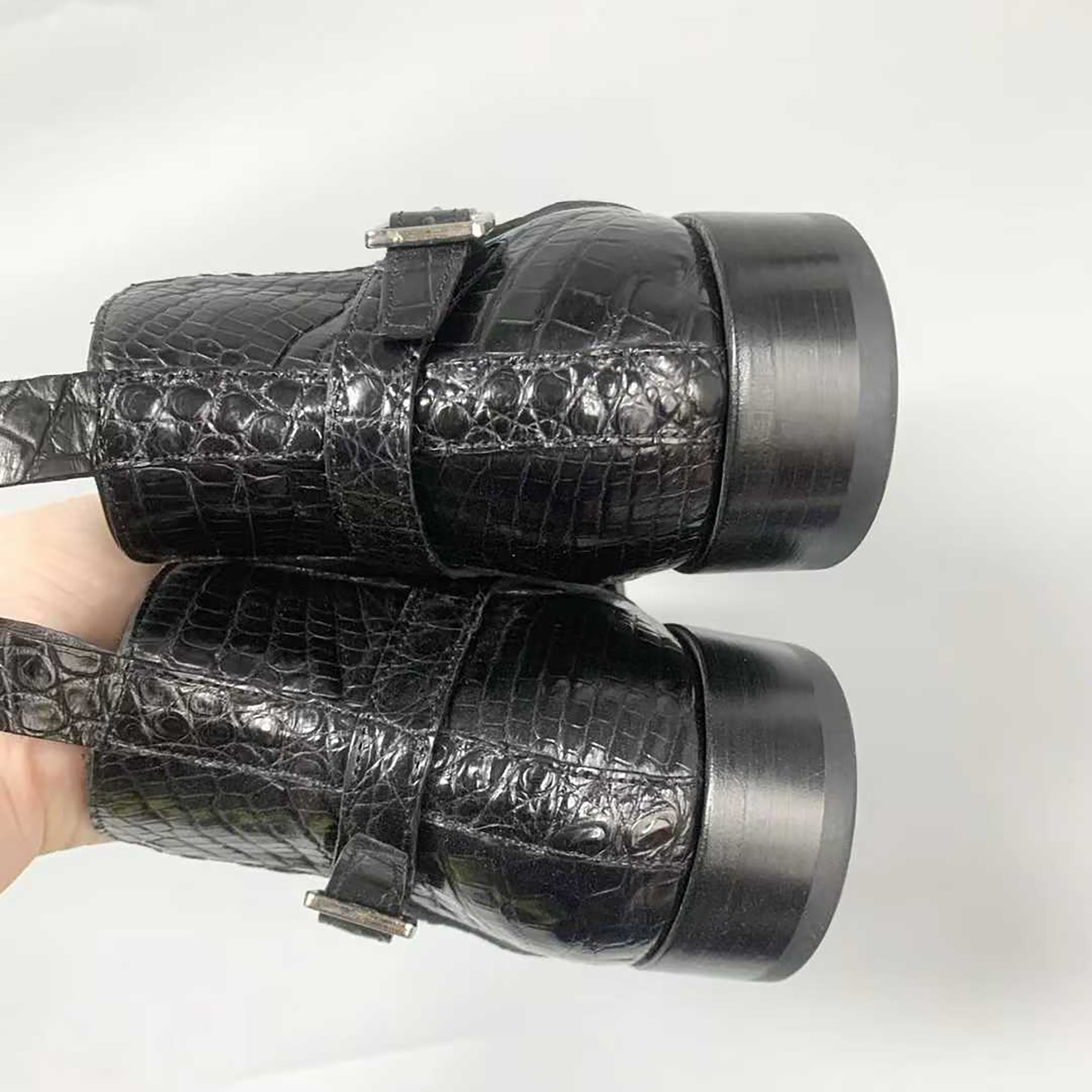 Handmade Men’s Alligator Leather Boots – Luxury Black, Dark Brown Jodhpur Design