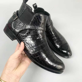 Handmade Men’s Alligator Leather Boots – Luxury Black, Dark Brown Jodhpur Design