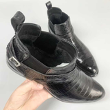 Handmade Men’s Alligator Leather Boots – Luxury Black, Dark Brown Jodhpur Design