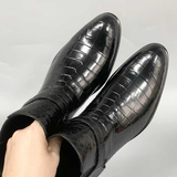 Handmade Men’s Alligator Leather Boots – Luxury Black, Dark Brown Jodhpur Design