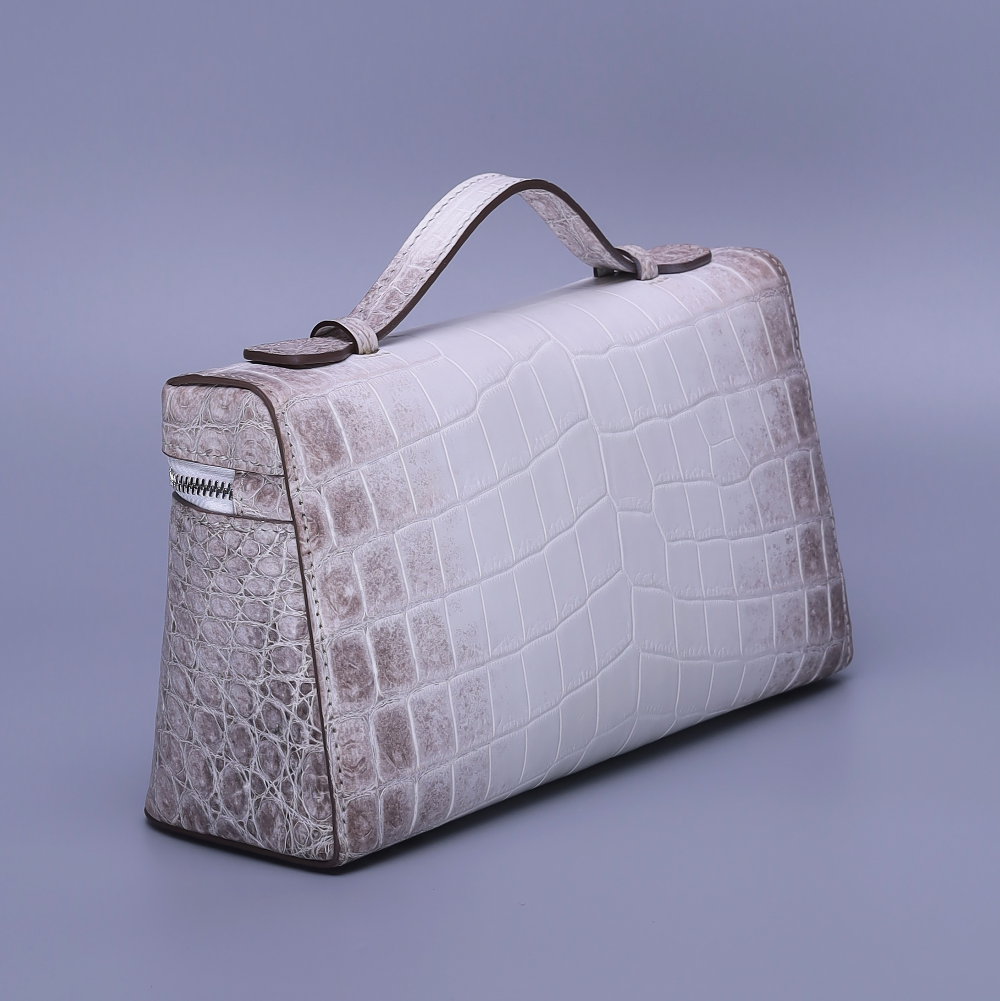 Himalayan Alligator Leather Handbag – Handmade Top Handle Bag for Women