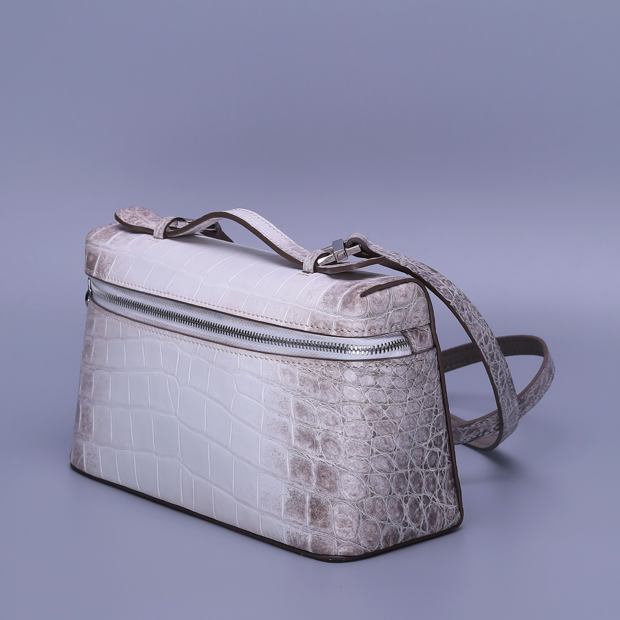 Himalayan Alligator Leather Handbag – Handmade Top Handle Bag for Women