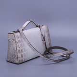 Himalayan Alligator Leather Handbag – Handmade Top Handle Bag for Women