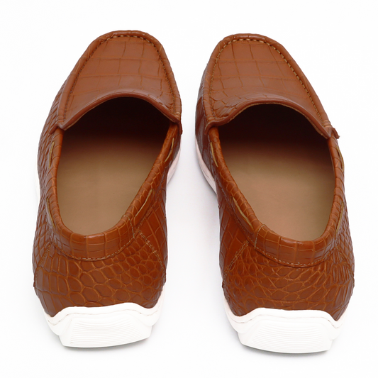 Mens Shoes Genuine Alligator Skin Leather Handmade Alligator Penny Loafers Driving Shoes Slip-On