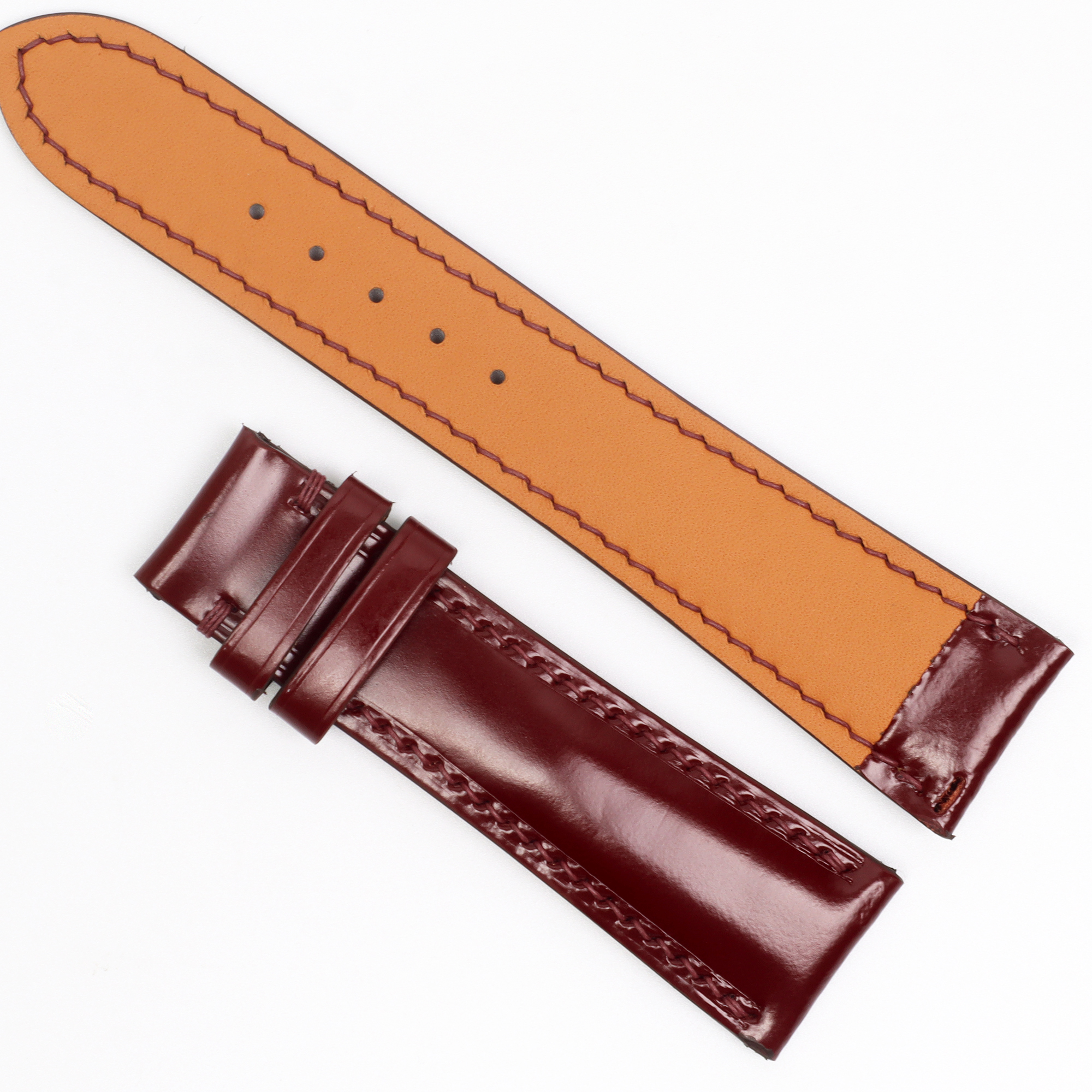 Dark Red Genuine Cowhide Watch straps, Leather Watch Bands Quick