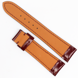 Dark Red Genuine Cowhide Watch straps, Leather Watch Bands Quick Release Pins, Handmade Leather Watch Strap