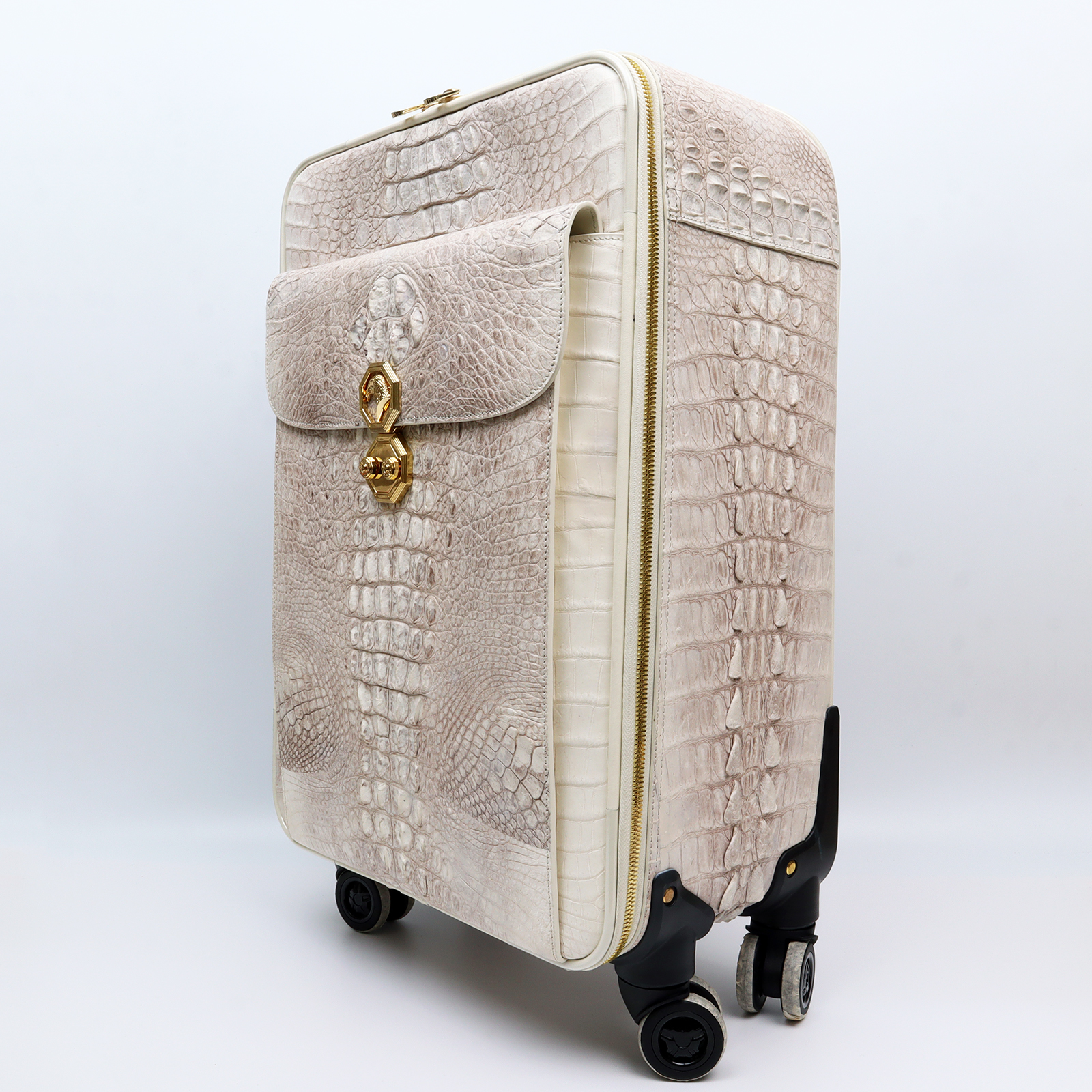 Genuine Crocodile Leather Luggage Bag Business Trolley Briefcase Travel Bag