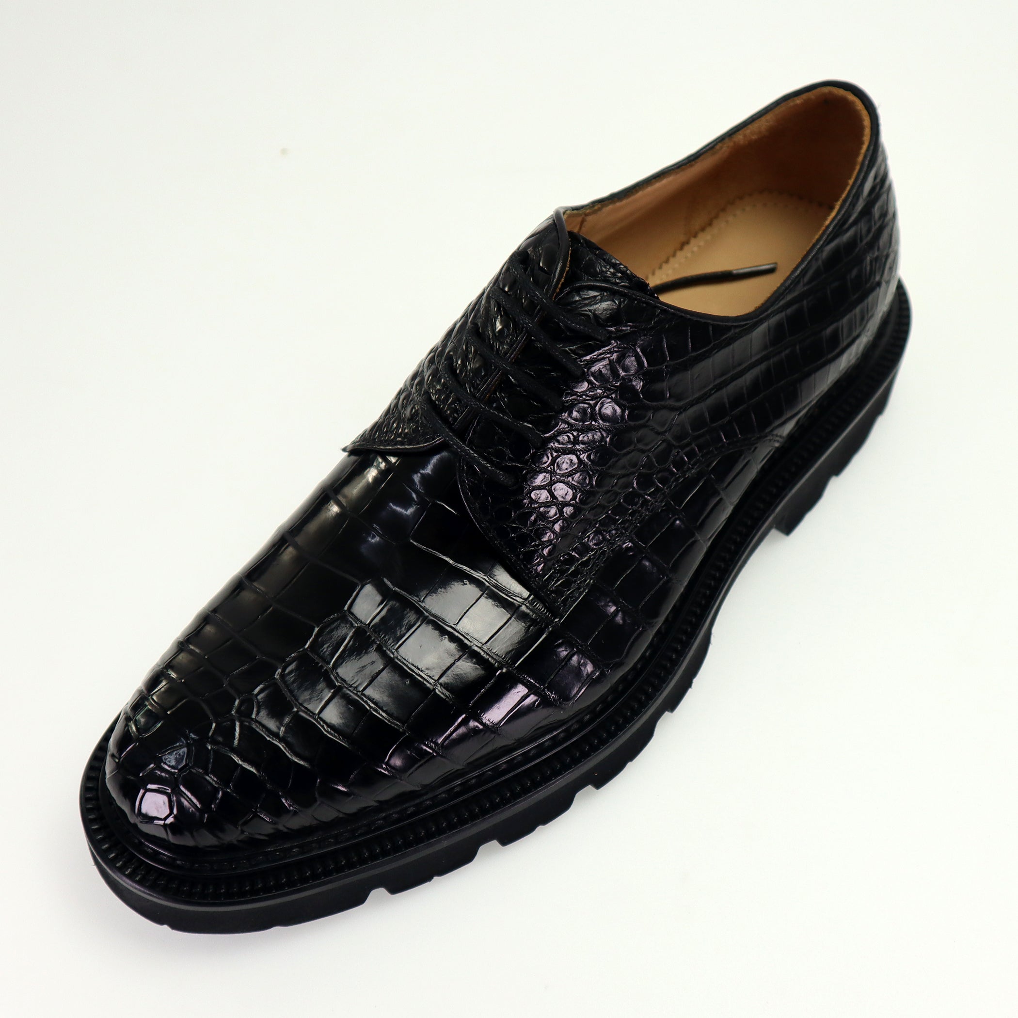 Men's Shoes Genuine Alligator Leather Dress Shoes Lace up Cap-Toe Brog Crocodile Viet Men's Shoes Genuine Alligator Leather Dress Shoes Lace up Cap-Toe Brog Crocodile Viet